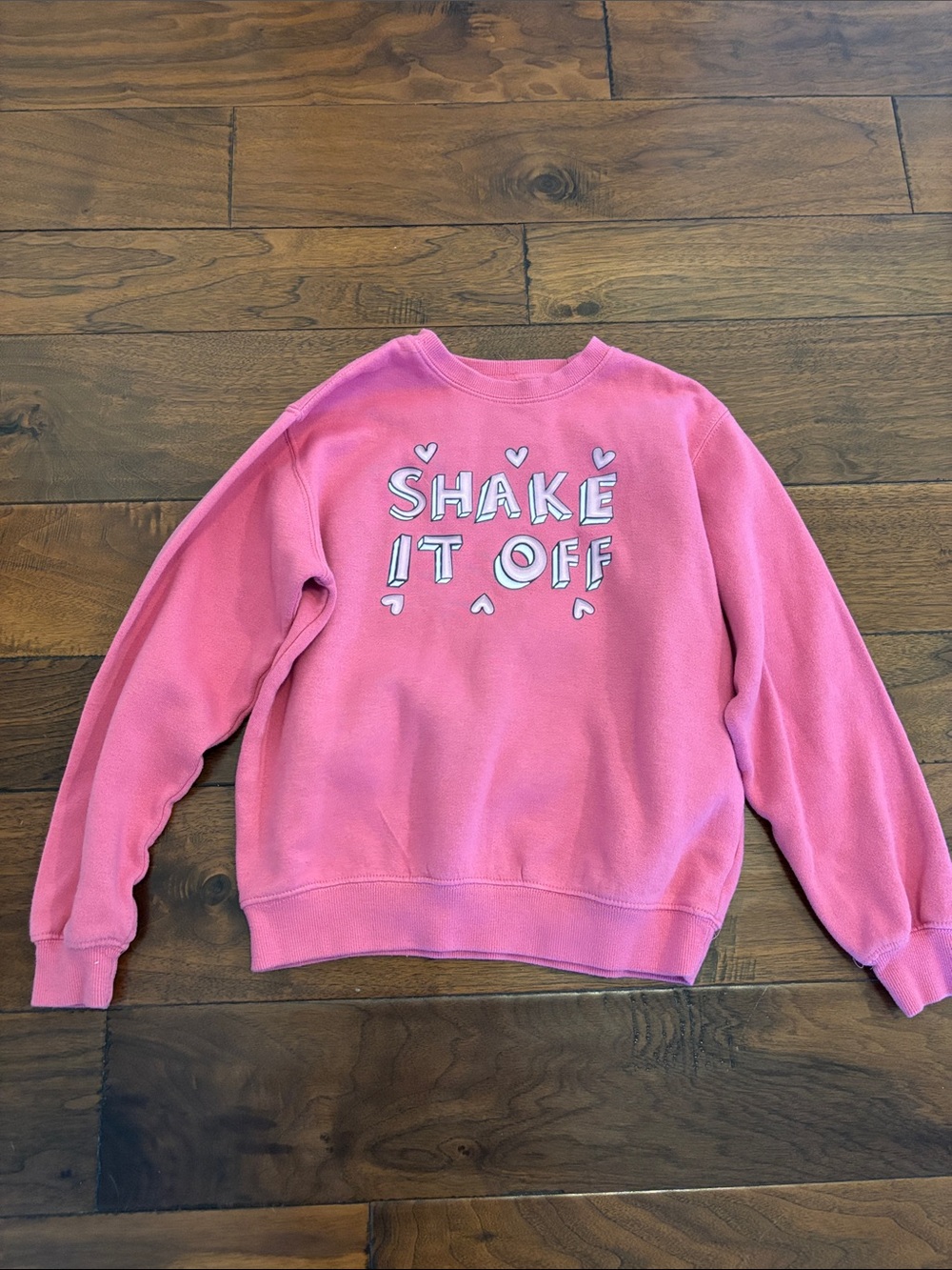 Reflex Kids Pink 'Shake It Off' Graphic Crewneck Sweatshirt